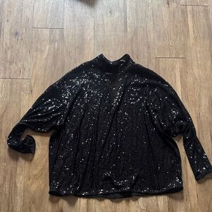 H&M Black Sequin Top